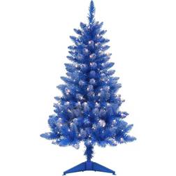 Puleo International Pre-Lit Fashion Artificial Blue Christmas Tree 121.9cm