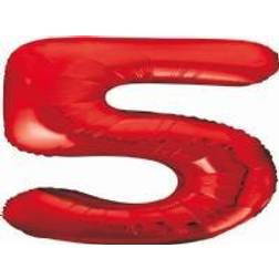 GoDan Foil balloon Number 5, red, 85cm