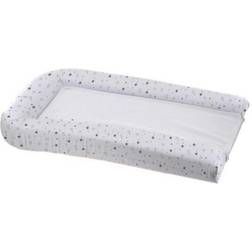 Matelas langer pvc 2 Éponges amovibles Blanc imprime étoiles Domiva