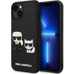 Karl Lagerfeld iPhone 14 Plus Cover 3D Rubber & Choupette Sort