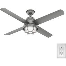 Hunter Searow Wet-Rated Ceiling Fan with Light Kit