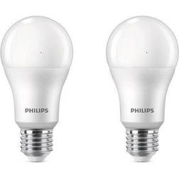 Philips LED-glödlampa 13W/840 (100W) frosted 2-pack E27