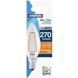 Status 2W Candle LED Filament Bulb ES