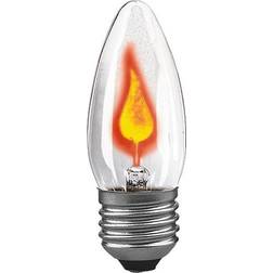 Paulmann E27 3W flicker candle bulb clear