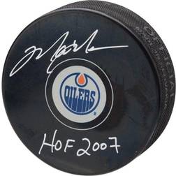 Fanatics Edmonton Oilers Mark Messier Autographed Hockey Puck with HOF 2007 Inscription