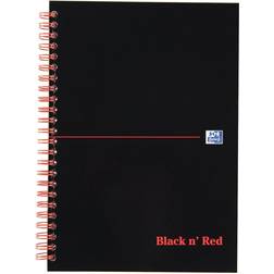 Black n Red A5 Wirebound Ruled Notebook 70 Sheets Pack of 5