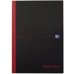 Black n Red A4 Hardback Casebound Notebook Ruled 384 Pages