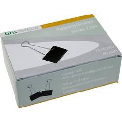 Office papirklemme Foldback 40mm sort stål