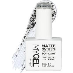 Mylee MyGel Matte No Wipe Black Speckle Top Coat