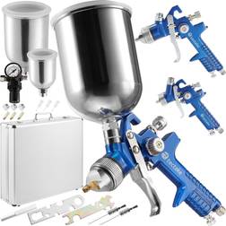 tectake 3x HVLP Lakpistol 0,8/1,3/1,7 Kuffert