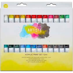 The Works Artiste Acrylic Paint Set 12ml (24pk)