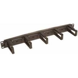 BKT Elektronik Kabelmanager Plast 19" 1u Sort