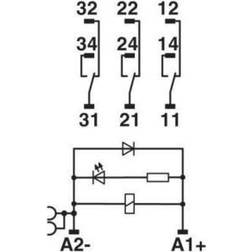 Phoenix Contact Relæmodul Rif-3-rpt-ldp-24dc/3x21