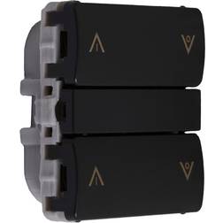 Smartkontakten XL Hue kompatibel ZigBee tryk, op/ned til LK FUGA koksgrå