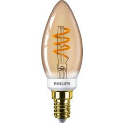 Philips MASTER Value LEDcandle E14 Vintage filament guld 2.5W 136lm – 918 bedste farvegengivelse dæmpbar erstatter 15W