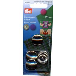 Prym Metal Cover Buttons, 23mm, Pack of 4