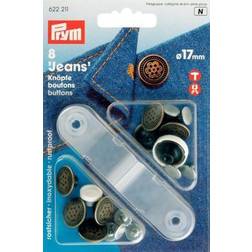 Prym Jeansknopen Bloem 17mm Oudmessing 8st