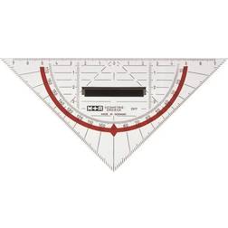 M+R Geometrie-Dreieck 17cm Acrylglas Rot Hinterlegt
