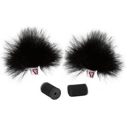 Rycote Black Ristretto Lavalier Windjammer pair (Fell) Mikrofon Windschutz