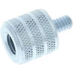 K&amp M 21920 Zinc-Plated Thread Adapter with Knurled Surface