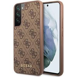Guess GUHCS22SG4GFBR S22 S901 brązowy/brown hard case 4G Metal Gold Logo