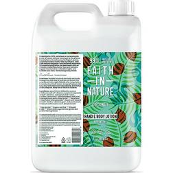 Faith in Nature Natural Coconut Hand & Body Lotion, Hydrating, Vegan & Cruelty Free, No SLS or Parabens, 5L Refill Pack