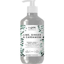 I Love Naturals Lime, Ginger & Cardamon Hand & Body Lotion, Essential Oils Of