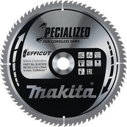 Makita B-67262 305mm x 30mm 80 Teeth Efficut Cordless Mitre Saw Table Saw Blade