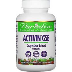 Paradise Herbs ActiVin, Grape Seed Extract, 90 Vegetarian capsules 90 pcs