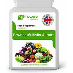 Prowise Healthcare Multivitamins and Iron Tablets (180 Tablets) British Supplement