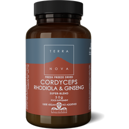 Terranova Cordyceps, Rhodiol & Ginseng, 50 Capsules 50 pcs