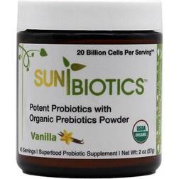 Sunbiotics, Potent Probiotics with Organic Prebiotics Powder, Vanilla, 2 oz (57 g)