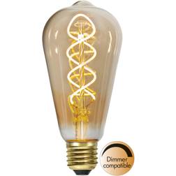 Star Trading LED-pære E27 ST64 Decoled Spiral Amber