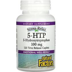 Natural Factors Stress-Relax, 5-HTP, 100 mg, 120 Time Release Caplets