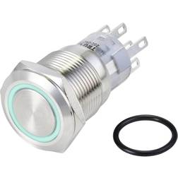 TRU Components LAS1-AGQ-22E/B/24V/S Hærværkssikret trykknap 250 V/AC 3 A 2 x On/(On) Tastende Blå IP65 1 stk