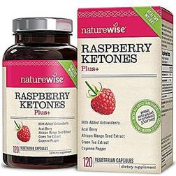 NatureWise, Raspberry Ketones Plus 120 Vegetarian Capsules 120 pcs