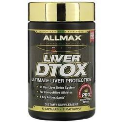 Allmax Nutrition Liver Dtox with Extra Strength Silymarin (Milk Thistle) and Turmeric (95% Curcumin) 42 Capsules