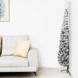 vidaXL Slim Artificial Half with Flocked Snow 210 cm Christmas Tree 210cm