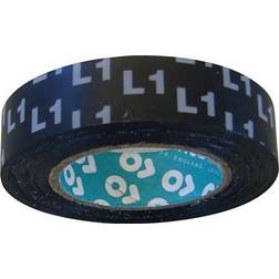 Cimco Tape pvc sort M/HVID tekst L1 15MMX10M