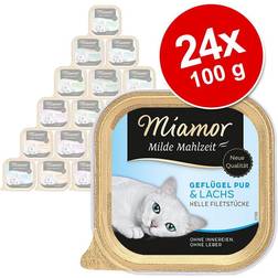 Miamor Pasto Delicato 24 x 100 g - Pollo Puro & Prosciutto