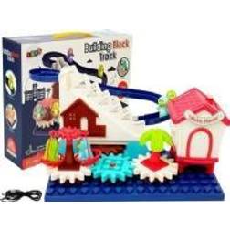 LEANToys Set of blocks with a slide Penguins Cogwheels on batteries