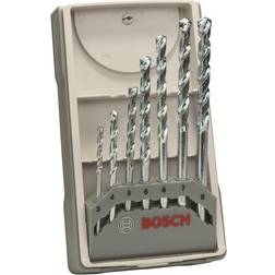 Bosch 2607017079" Cyl-1" Masonry Drill Set, Silver, 1-8 mm, 7-Piece