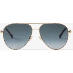 Jimmy Choo Crystal & Metal Aviator BLACK