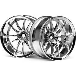 HPI Racing WORK XSA 02C WHEEL 26mm CHROME (9mm OFFSET) 9mm OffSet/Fit 2