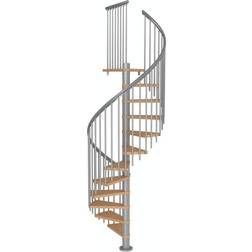Dolle Montreal Spiraltrappa Classic 4 Ø120 grå/bok 11 steg