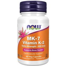 NOW MK-7 Vitamin K-2 300 mcg 60 Kapsler 60 stk
