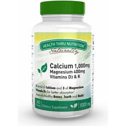 Health Thru Nutrition Calcium with Magnesium & Vitamins D3 & K, Variationer 360 softgels