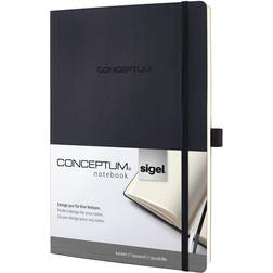 Sigel CO310, CONCEPTUM Notebook, approx. A4, squared, softcover, black