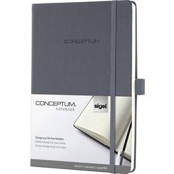 Sigel CO658 Notebook, ca. A5, Squared, Hardcover, Dark Grey, CONCEPTUM