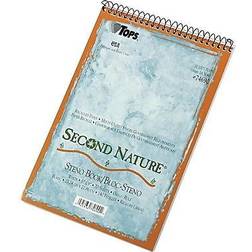 Tops Second Nature Spiral Reporter/Steno Book, Gregg, 6 x 9, White, 70 Sheets